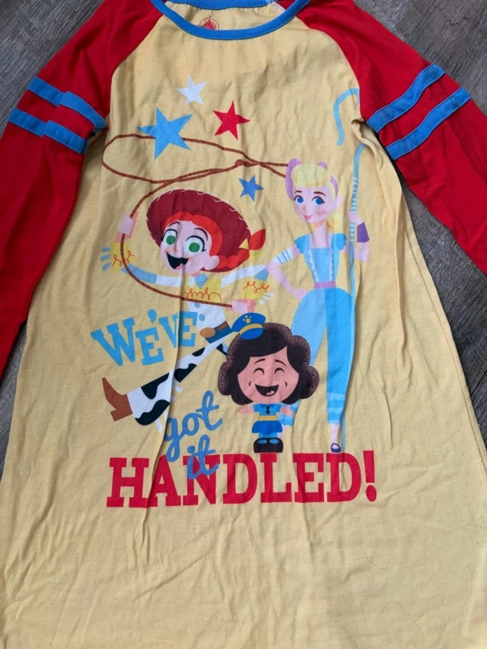 🌸 $10 SALE 🌸  Disney Yellow Nightshirt with Red & Blue Accents